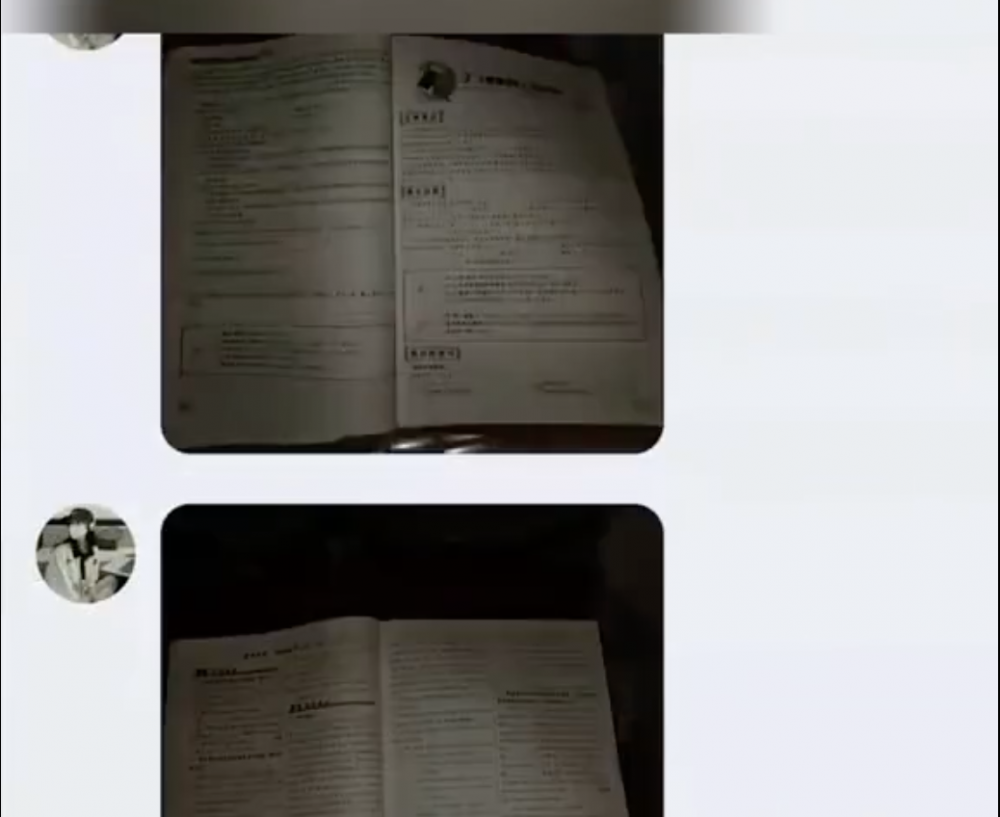 中學生果然信守諾言,拍照認證有好好完成試卷。