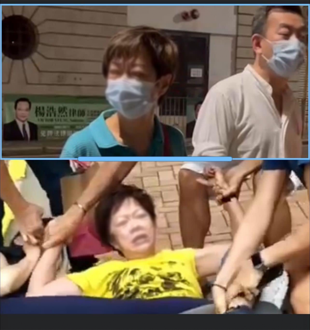 疑似大婆在西環街邊力抗小三搶老公