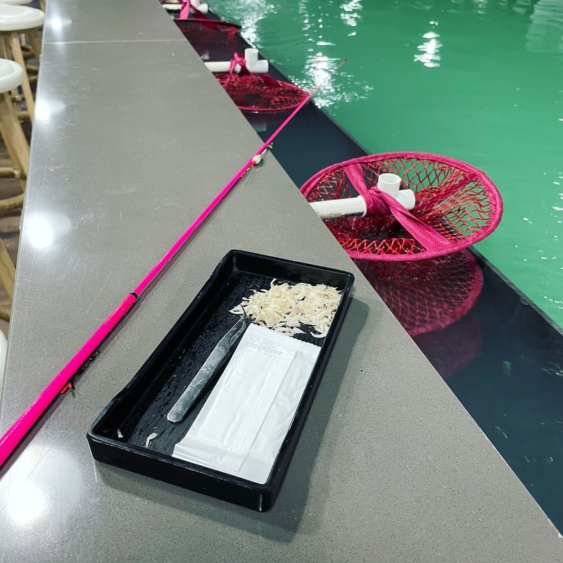 現場提供釣竿、釣餌和工具