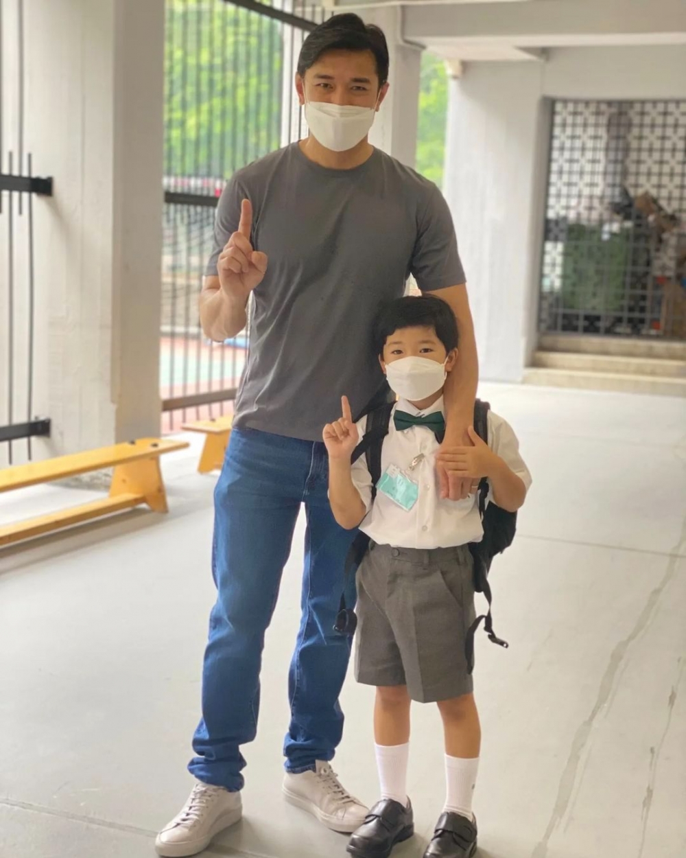 二仔Tristan成為聖若瑟小學小一新生。