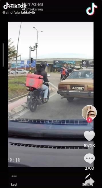 外賣員主動為孕婦開路