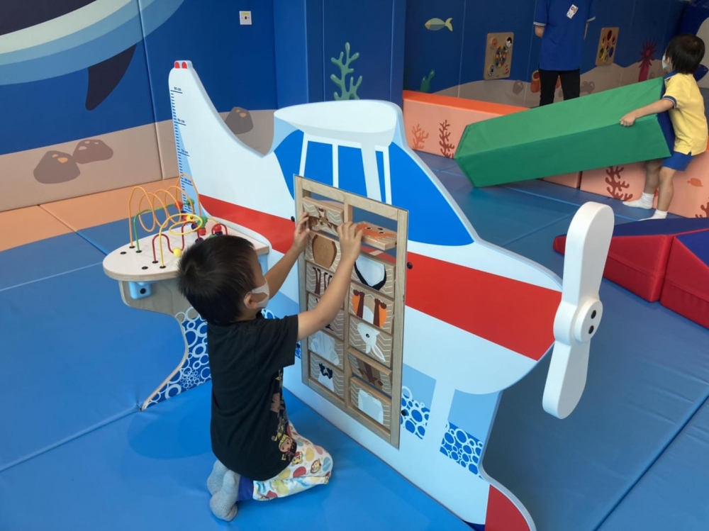 場內還有不少益智類遊戲設施。