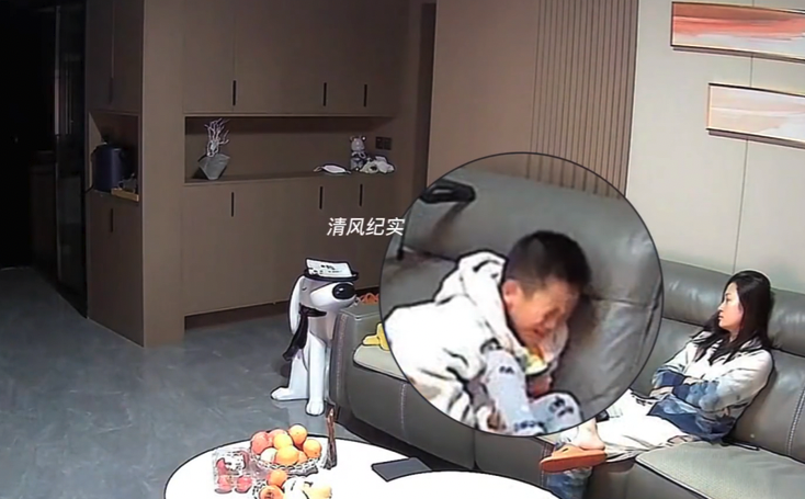 男童已疲憊不堪和只想睡覺，他的情緒也接近崩潰