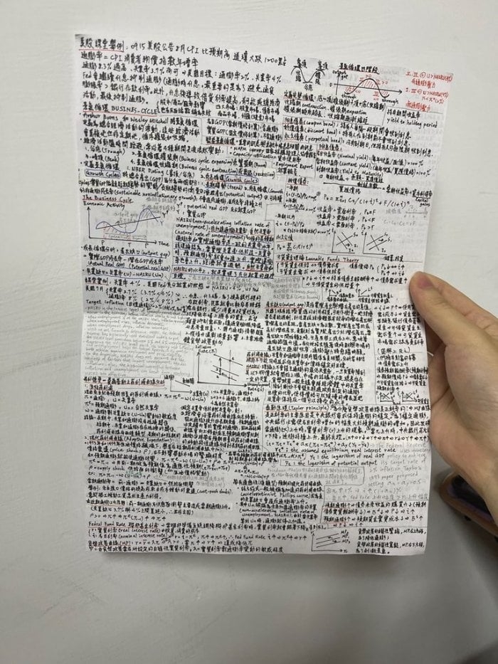 全張紙前後都是螞蟻般的字