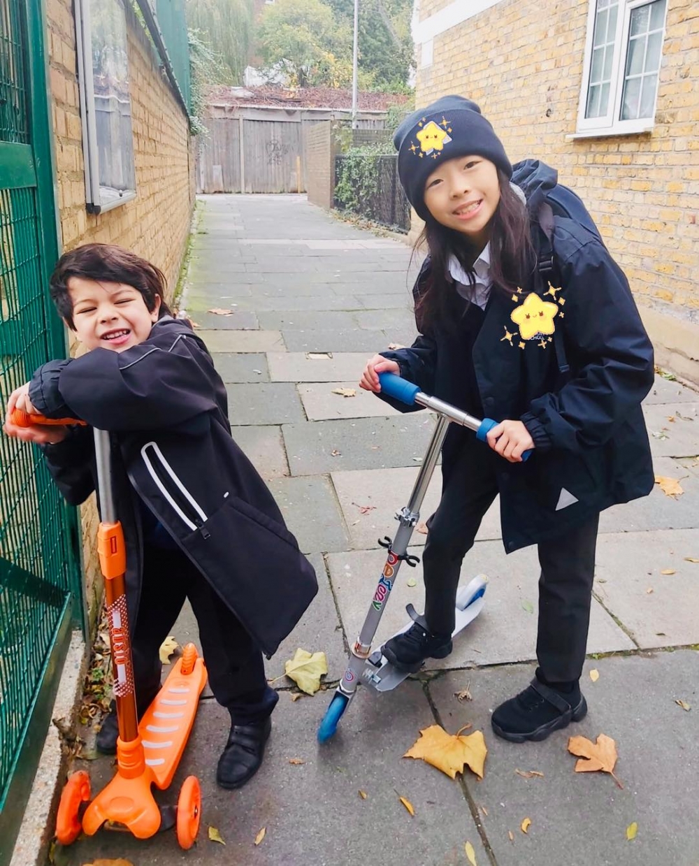 艾莉絲表示，一對子女在倫敦完成一個學期後，適應程度比想像中好。