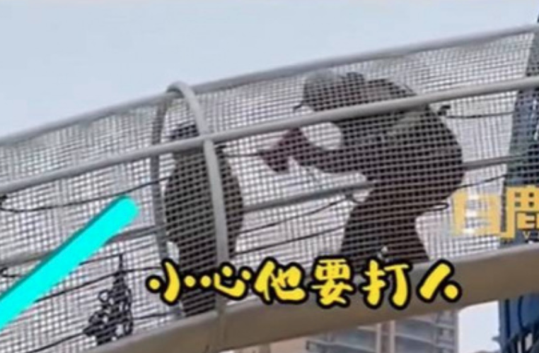 爸爸為教導兒子欺負同學的行為，用大聲公幫手