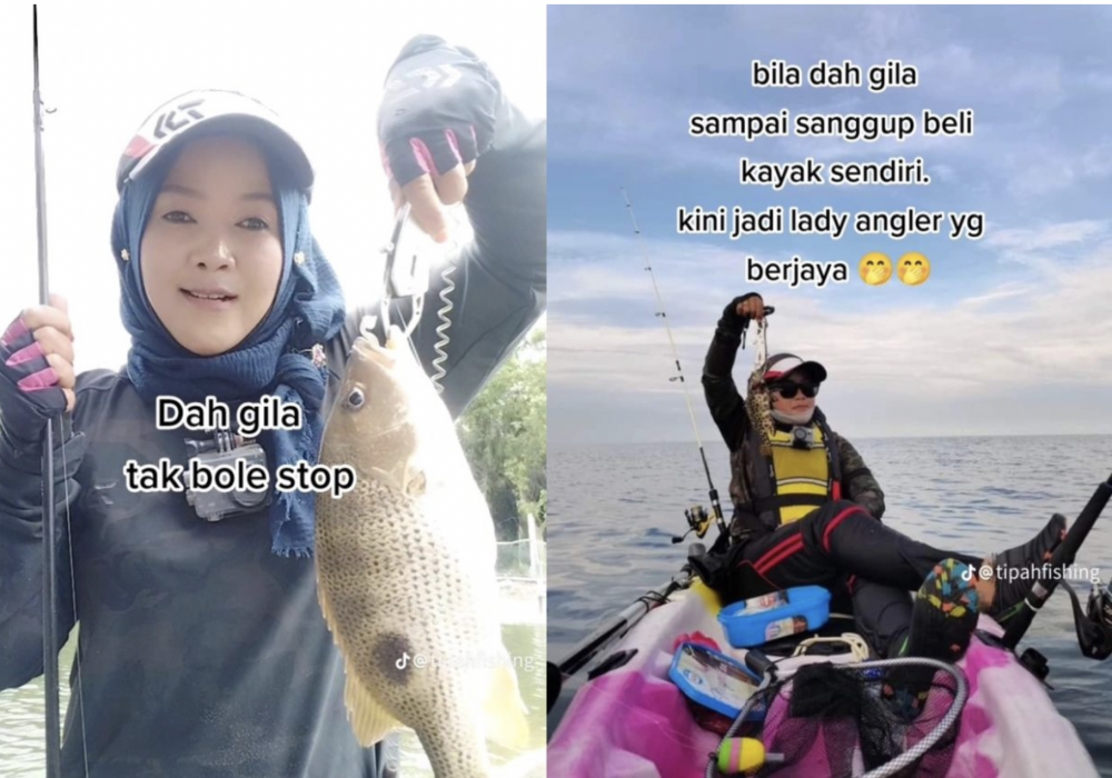 如今她偶爾會出海釣魚。