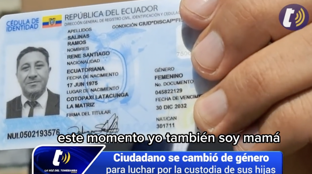 Ramos將身份證上的性別更改為「女性」。