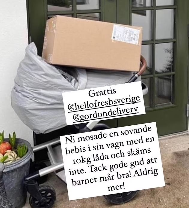 一名媽媽分享重物壓在BB車上的圖片，引起討論。