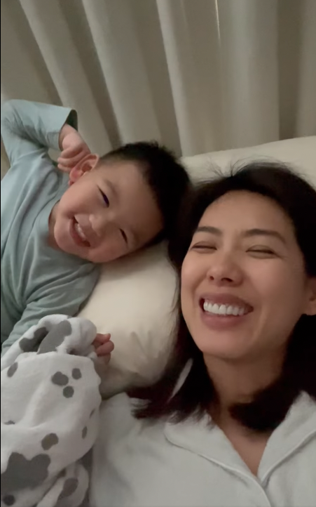 台灣女星林可彤在社交平台上分享其育兒心得