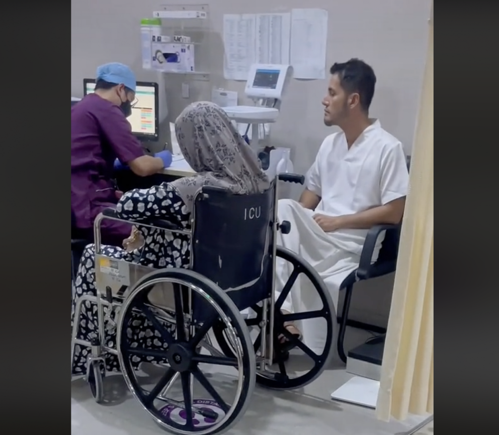 妻子懷第六胎時大出血，身體虛弱。