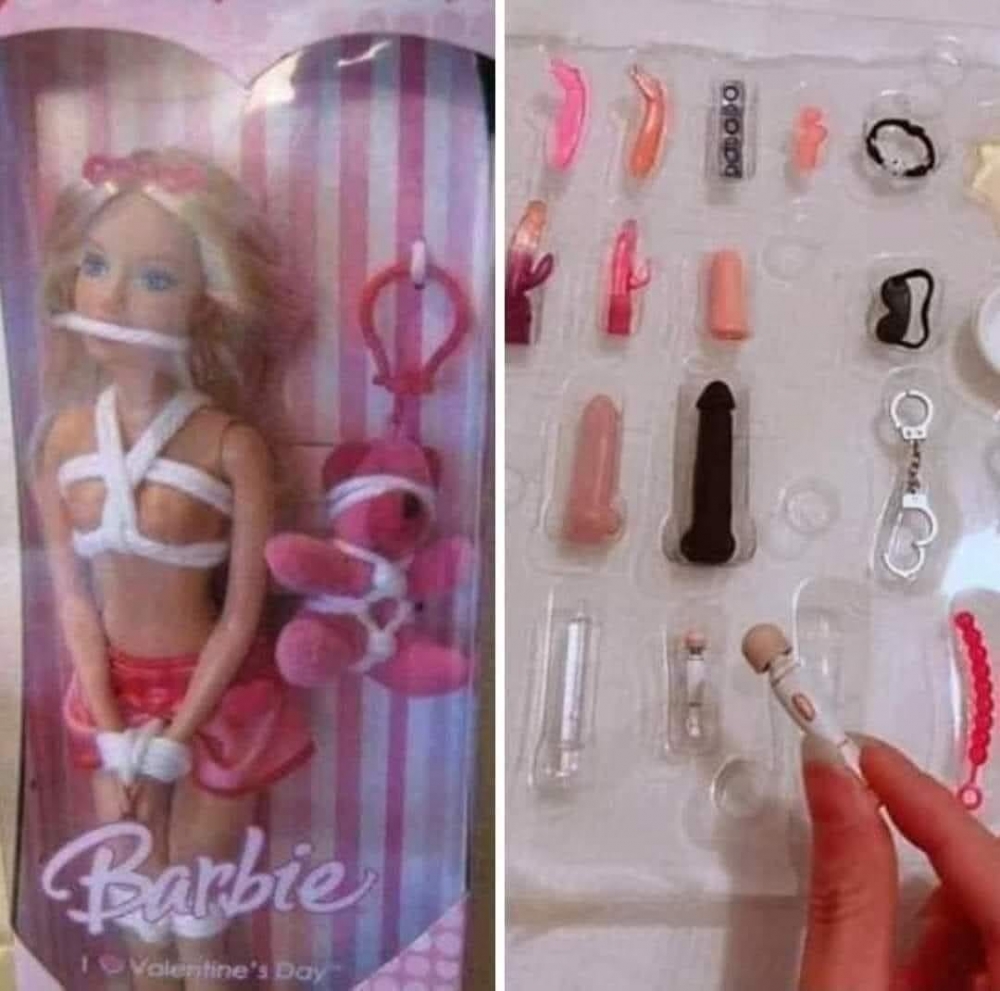 台爸表示沒想到為女兒網購到一個成人版Barbie公仔,令他大吃一驚。