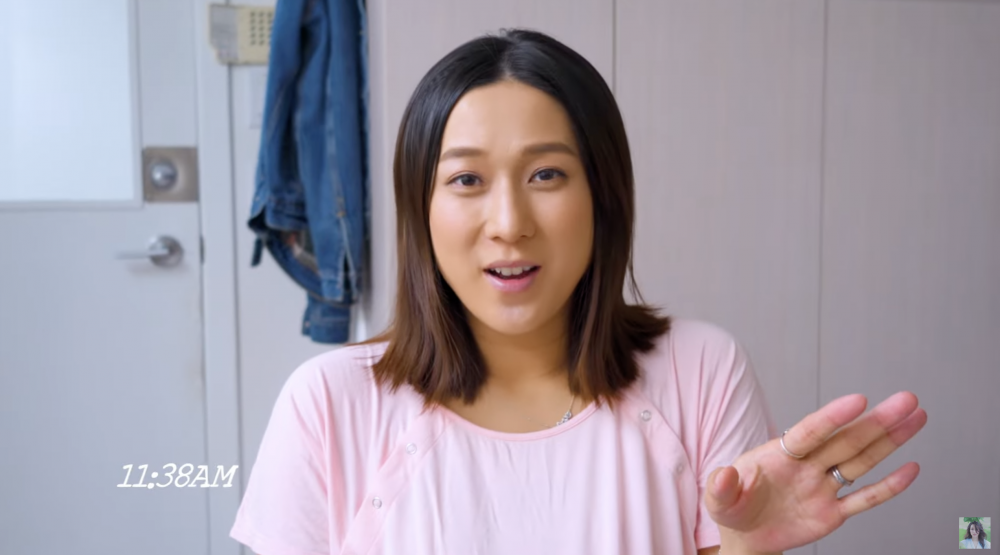 Linda在分娩當天,拍下在家生細女的心情。