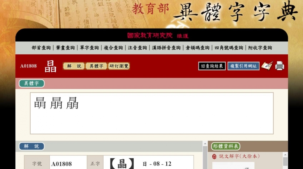 確實翻查字典後發現原來正確答案是「晶」